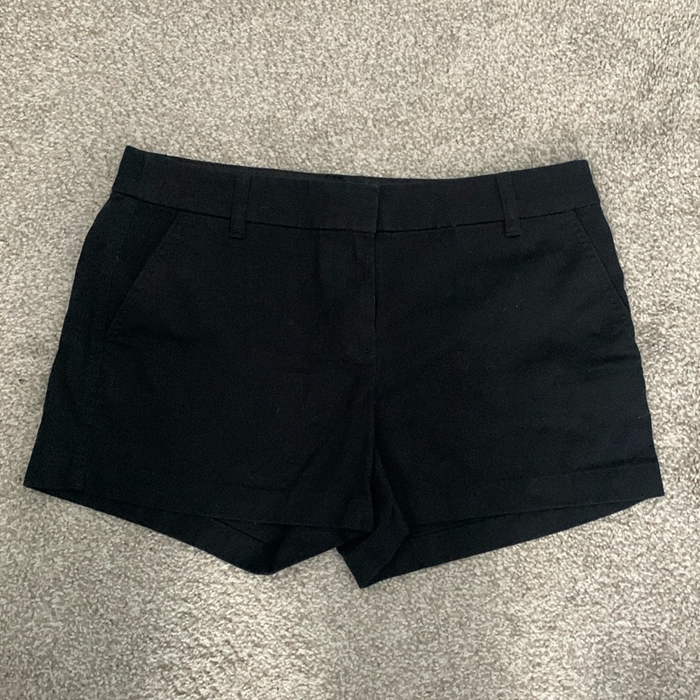 J crew factory black shorts size 8